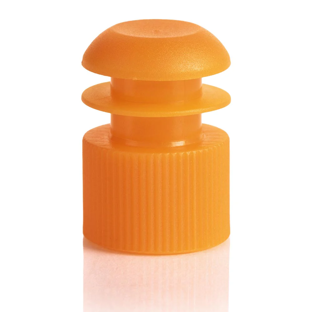 GLOBE SCIENTIFIC 116152N Flange Cap, Polyethylene, Stopper, Orange, 1000 PK | CP6MBR 52JW54