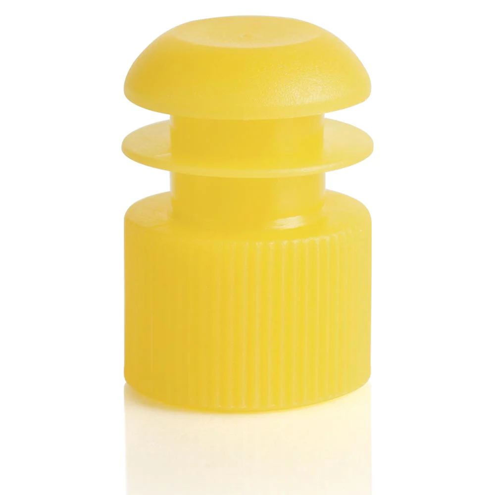 GLOBE SCIENTIFIC 116152Y Flange Cap, Polyethylene, Stopper, Yellow, 1000 PK | CP6MCD 52JW57
