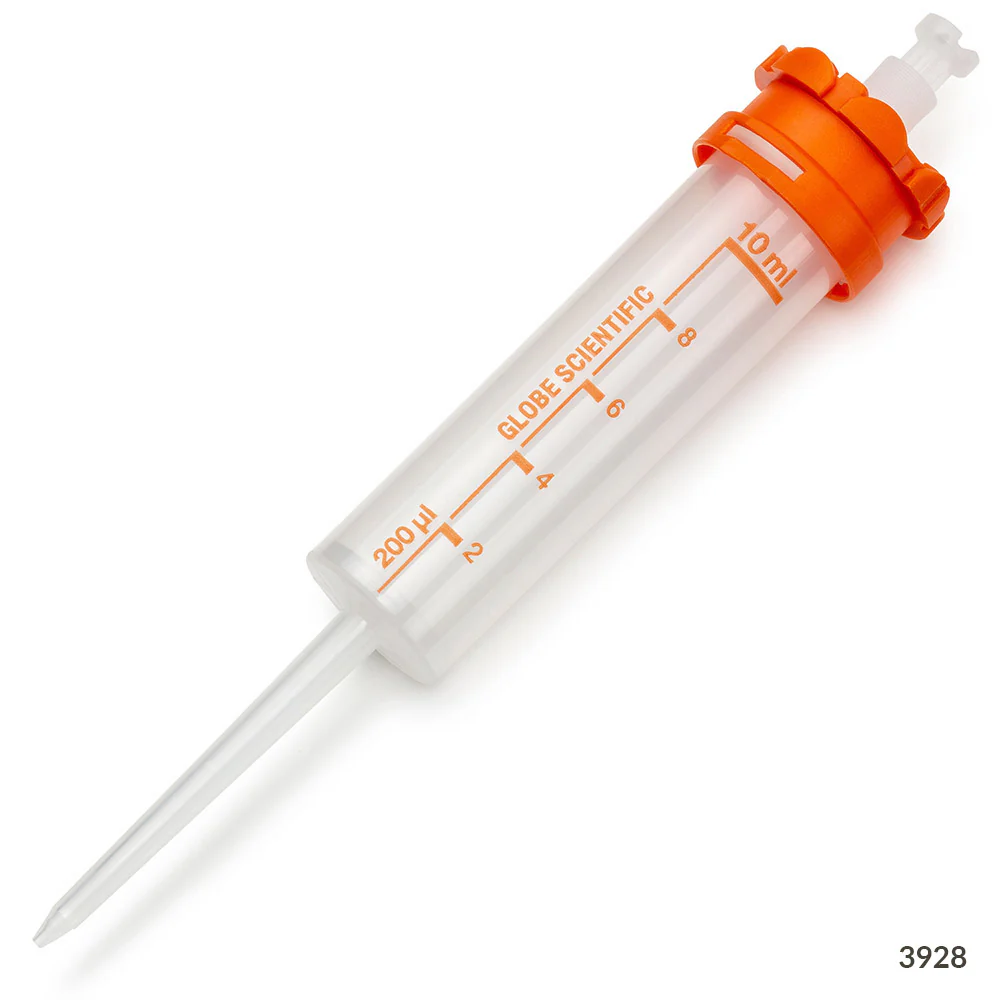 GLOBE SCIENTIFIC 3928S Dispenser Syringe Tip, 100 PK | CP6MTU 404W62