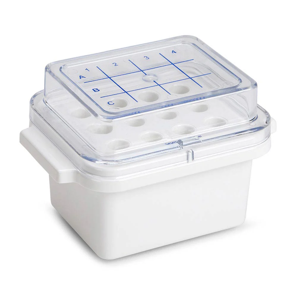 Mini Cooler, Quick Freeze, 12-Place for 1.5 ml Tubes, White