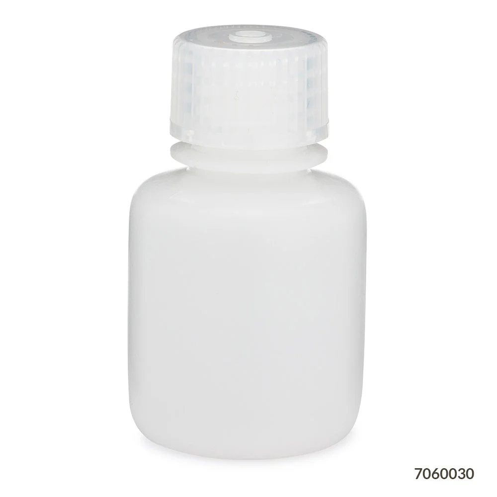 GLOBE SCIENTIFIC 7060030 Bottle, 1 oz Labware Capacity, HDPE, Includes Closure, Unlined, 12 Pack | CP6MDM 55NG55