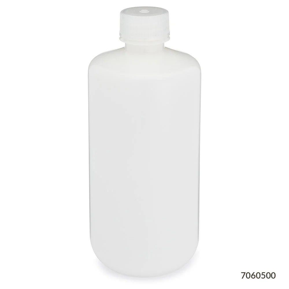 GLOBE SCIENTIFIC 7060500 Bottle, 16.9 oz Labware Capacity, HDPE, Includes Closure, Unlined, 12 Pack | CP6MEA 55NG59
