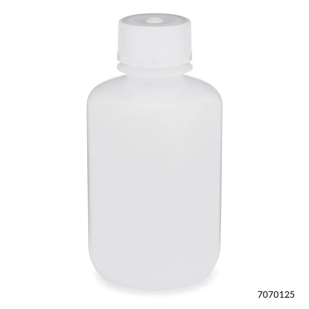 GLOBE SCIENTIFIC 7070125 Bottle, 4.2 oz Labware Capacity, LDPE, Includes Closure, Unlined, 12 Pack | CP6MEX 55NG79