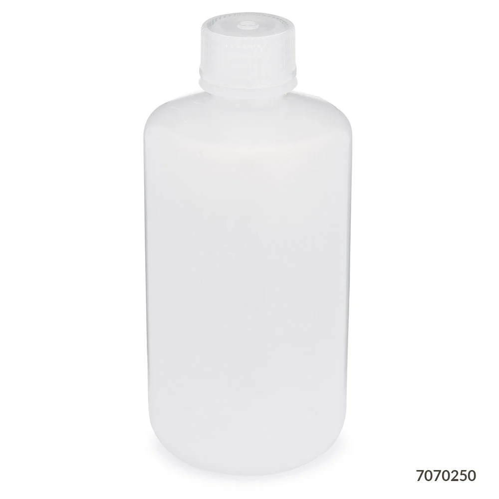 GLOBE SCIENTIFIC 7070250 Bottle, 8.5 oz Labware Capacity, LDPE, Includes Closure, Unlined, 12 Pack | CP6MFH 55NG80
