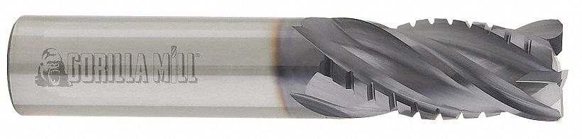 GORILLA MILL GMHX10C4 Carbide End Mill 4 Inch | AG6NUN 36PR10