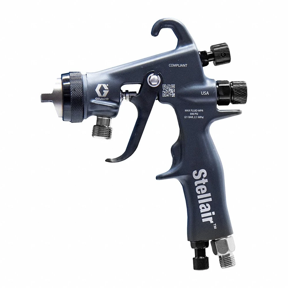 Spray Gun, HVLP, 13 1/2 Inch, 1/4 Inch Air Inlet Size, Enamels/Epoxies/Paints/Sealers