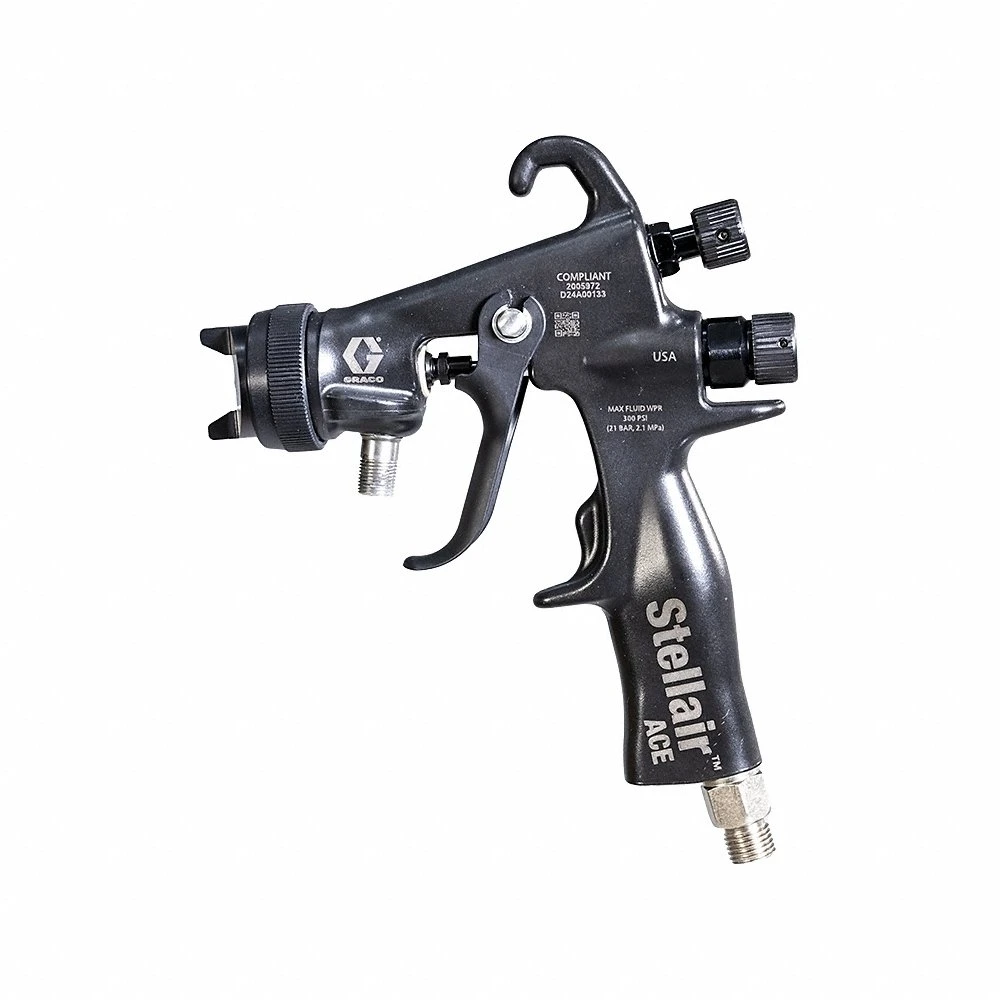 Spray Gun, HVLP, 13 1/2 Inch, 1/4 Inch Size, Enamels/Epoxies/Paints/Sealers, NPSM