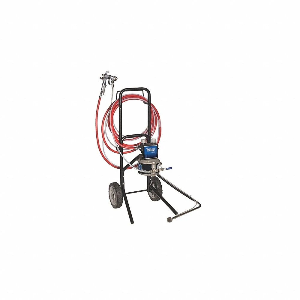 Paint Sprayer Pump, Cart, 27 5/8 Inch Overall Ht, Suction Hose, Stainless Steel, Triton