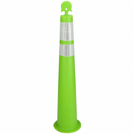 GRAINGER 03-770-42L64 Channelizer Cone, Grabber Top, 2 Reflective Stripes, 4 in/ 6 in, 42 Inch Height | CQ7QVY 35KJ26