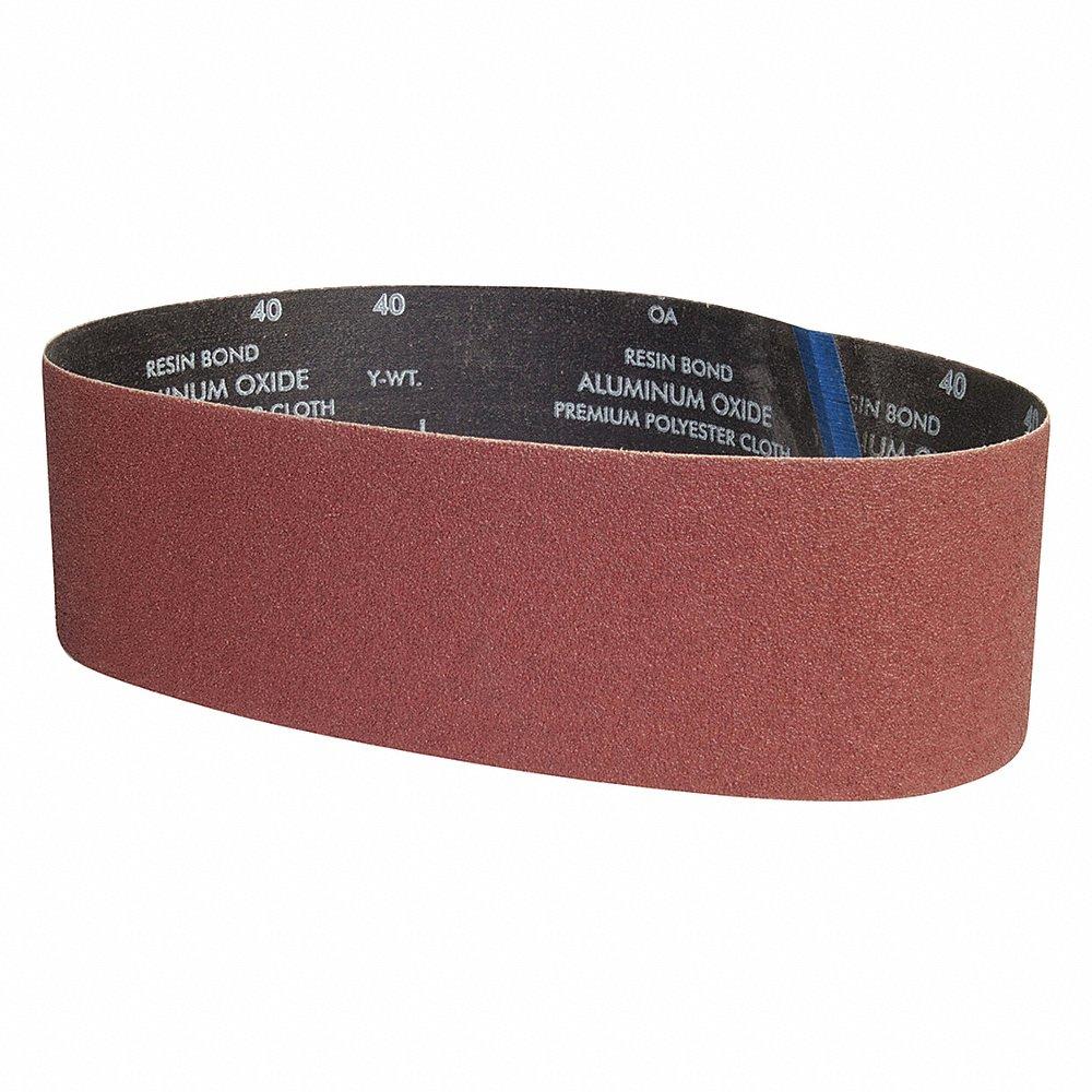 GRAINGER 05539554833 Sanding Belt, 4 Inch W X 36 Inch L, Aluminum Oxide, P40 Grit, Y Wt Polyester Backing | CP7PMK 435Z09