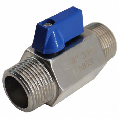 GRAINGER 06Q102N04014 Mini Ball Valve, 1/4 Inch Pipe, 1/4 Inch Tube, Reduced, 1000 PSI, 32 Deg to 320 Deg. F | CQ2LNU 796AE1