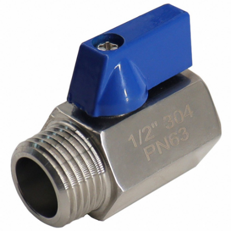GRAINGER 06Q103N04038 Mini Ball Valve, 3/8 Inch Pipe, 3/8 Inch Tube, Reduced, 1000 PSI, 32 Deg to 320 Deg. F | CQ2LPP 796AE7