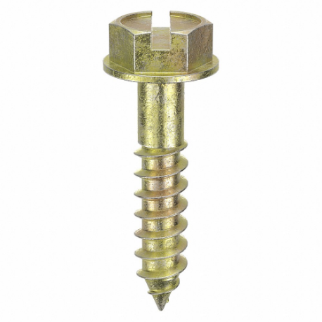 Concrete Anchor Screw, 1/8 In Drill Bit Size, Steel, 350 lbs. UTS, Not Gr., Hex Socket, 3/4 In Anchor Lg., Ext. Hex