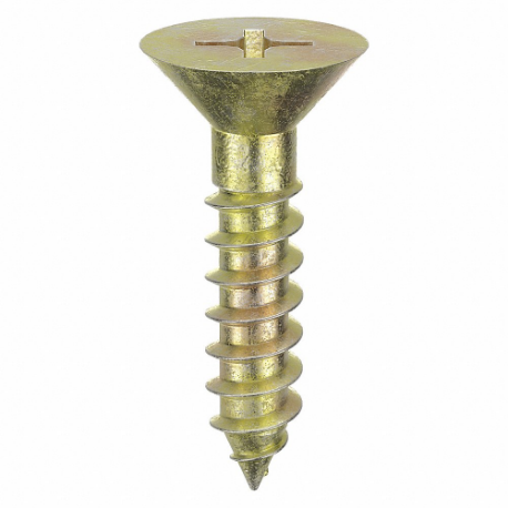 Concrete Anchor Screw, 1/8 In Drill Bit Size, Steel, 350 lbs. UTS, Not Gr., Flat Head, 3/4 In Anchor Lg., Phillips