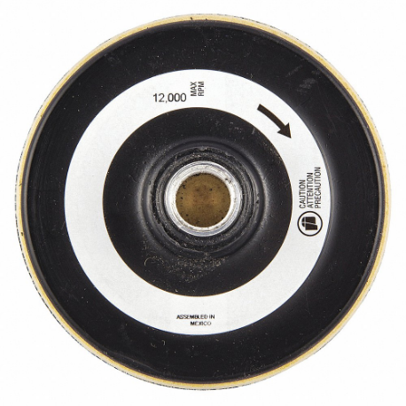 GRAINGER 08834168967 Hook-and-Loop Disc Backup Pad, 5 Inch Dia x 1/2 Inch T, 5/8 11 Internal-Thread | CP7PEG 447R53