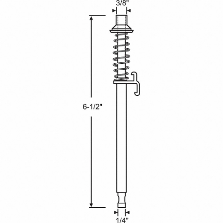 GRAINGER 1-102 Door Pin, Bi-Fold Door, Steel, Plated, 6 1/2 Inch Lg, 3/4 Inch Wd | CP9YLC 448R67