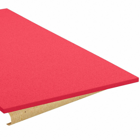 GRAINGER 1001361R Polyethylene Sheet, Std, 24 x 4 Ft, 1 Inch Thickness, Red, Closed Cell, 1-Sided Adhesive | CQ3UFX 33HE93