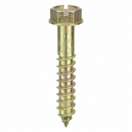 Concrete Anchor Screw, 11/64 In Drill Bit Size, Steel, 1000 lbs. UTS, Hex Socket, 1 1/2 In Anchor Lg., Ext. Hex