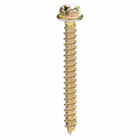 Concrete Anchor Screw, 11/64 In Drill Bit Size, Steel, 1000 lbs. UTS, Hex Socket, 1 1/4 In Anchor Lg., Ext. Hex