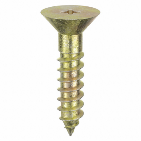 Concrete Anchor Screw, 11/64 In Drill Bit Size, Steel, 1000 lbs. UTS, Flat, Flat Head, 1 1/4 In Anchor Lg., Phillips
