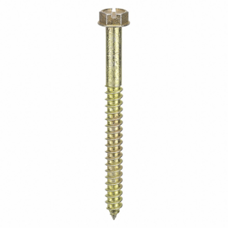 Concrete Anchor Screw, 11/64 In Drill Bit Size, Steel, 1000 lbs. UTS, Hex Socket, 3 In Anchor Lg., Ext. Hex