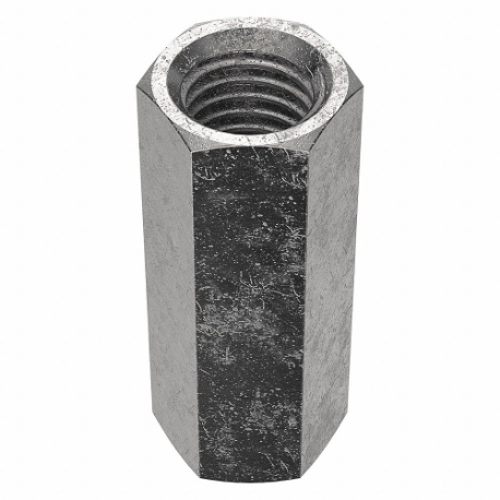 Coupling Nut, 5/8 In - 11 Thread Size, SS, 2 1/8 In Lg., Gr. 18-8, Plain