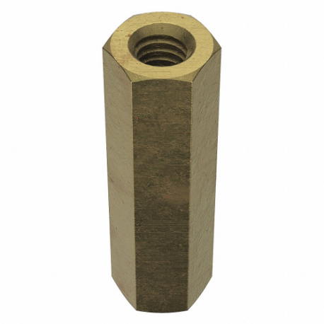 GRAINGER 1JA61 Coupling Nut, Zinc Plated, Grade 2, Steel, 5/16 Inch -18 Thread, 1/2 Inch Hex Width, 10 PK | CP9BKB