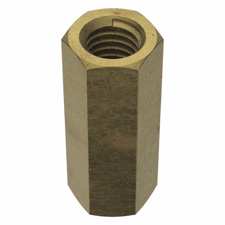 Coupling Nut, 1/2 In - 13 Thread Size, Steel, 1 3/4 In Lg., Gr. 2, Zn Plated, Right Hand