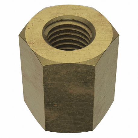 Coupling Nut, 3/4 In - 10 Thread Size, Steel, 1 1/2 In Lg., Gr. 2, Zn Plated, Right Hand