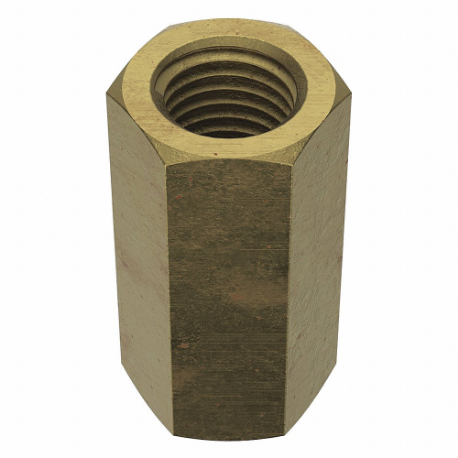 Coupling Nut, 1 In - 8 Thread Size, Steel, 2 3/4 In Lg., Gr. 2, Zn Plated, Right Hand