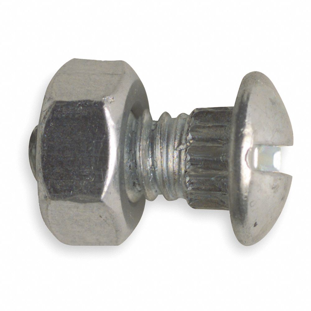 Fiberglass Door Fastener, 1/2 Inch Length, Steel, Ribbed Neck Type