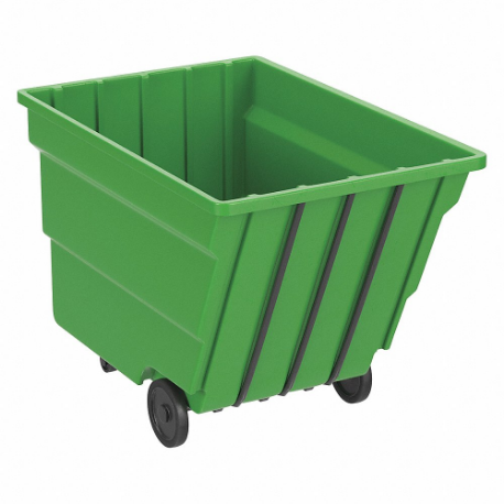 GRAINGER 2.2 UT GREEN General Purpose Plastic Tilt Truck, 59 cu ft Cubic Foot Capacity, Green | CQ7KTC 8ZK89