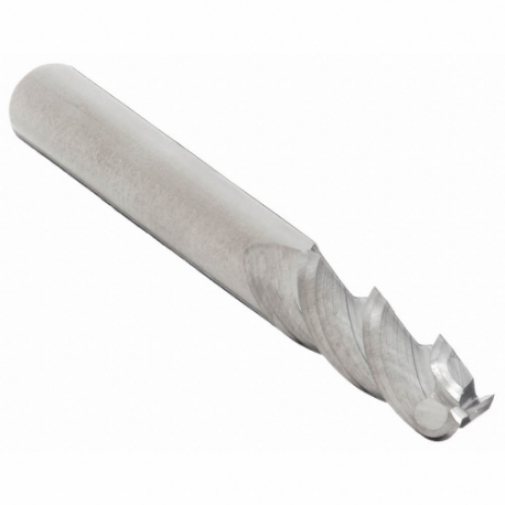 GRAINGER 222-001070 Ball End Mill, 3 Flutes, 1/8 Inch Milling Dia, 1.5 Inch Overall Length | CP9UBA 45XU50