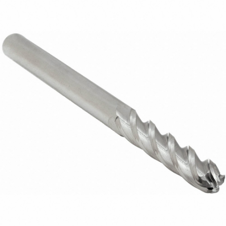 GRAINGER 229-001050 Ball End Mill, 4 Flutes, 7/16 Inch Milling Dia, 6 Inch Overall Length | CP9UQW 19LT84