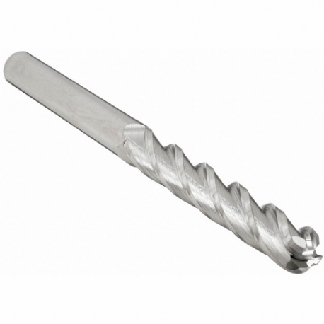 GRAINGER 229-001076 Ball End Mill, 4 Flutes, 5/8 Inch Milling Dia, 6 Inch Overall Length | CP9UPX 19LT92