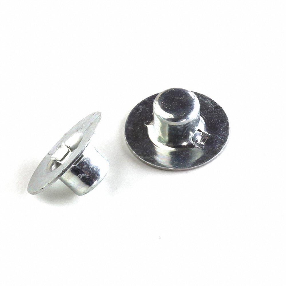 Push-On Cap Nut, Steel, External, Nickel Plated