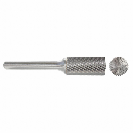 GRAINGER 310-001036A Cylinder Bur Sb, Single Cut, 1/4 Inch Shank Dia, 1/8 Inch Head Dia, Overall Lg 3 In | CP9BQR 22XY47