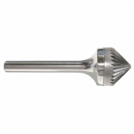 GRAINGER 310-001177C Cone Bur, Single Cut, 1/4 Inch, 1 Inch, 1/2 Inch, 2-1/4 Inch, Sk-9, 90 Deg. Included Angle | CP6QGC 22XZ68