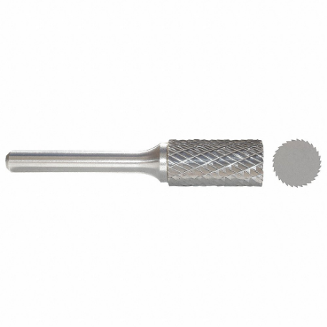 GRAINGER 310-002005C Cylinder Bur Sa, Double Cut, 1/4 Inch Shank, 1/8 Inch Head, 1/2 Inch Cut, Sa-11 | CP9BVK 22YA23