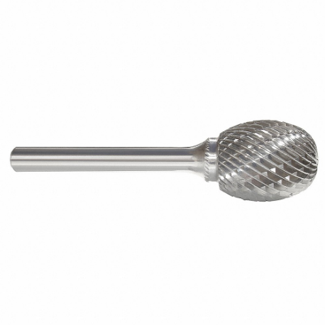 GRAINGER 310-002109 Oval Bur SE, Double Cut, 1/4 Inch Size Shank Dia, 3/4 Inch Heightead Dia | CQ3NWP 22YC20