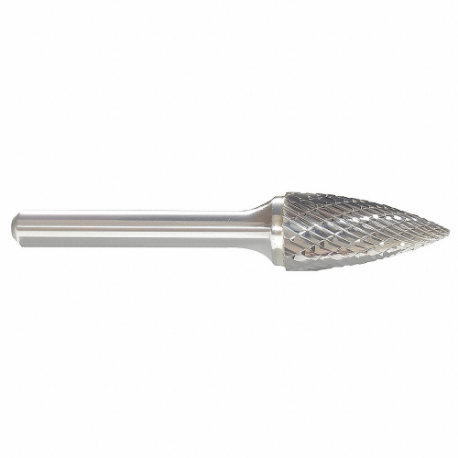 GRAINGER 310-002156 Flame Bur SH, Double Cut, 1/4 Inch Shank Dia, 3/4 Inch Head Dia, Length of Cut 1-5/8 in | CP9LTE 22YC58