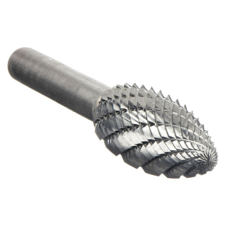 GRAINGER 310-002154 Flame Bur SH, Double Cut, 1/4 Inch Shank Dia, 1/2 Inch Head Dia, Length of Cut 1-1/4 in | CP9LTB 22YC56