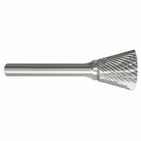 GRAINGER 310-002229 Inverted Cone Bur, Double Cut, 1/4 Inch Size Shank Dia, 5/8 Inch Size Head Dia, SN-6 | CQ2GHJ 22YD10