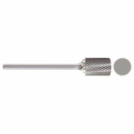 GRAINGER 310-002603 Cylinder Bur Sa, Single Cut, 1/4 Inch Shank, 1/2 Inch Head, 1 Inch Cut, Sa-5L6 | CP9BWM 22YD46