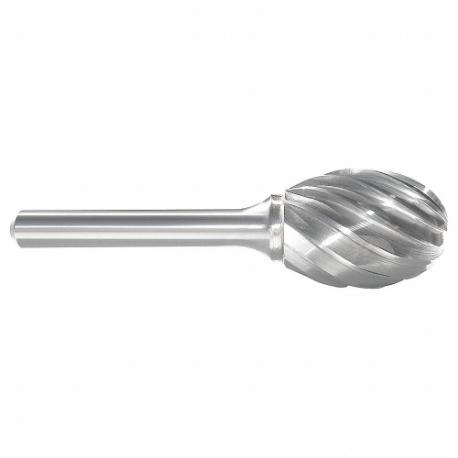 GRAINGER 310-002510 Oval Bur SE, Aluminum Cut, 1/4 Inch Size Shank Dia, 1/2 Inch Heightead Dia | CQ3NWG 22YD24