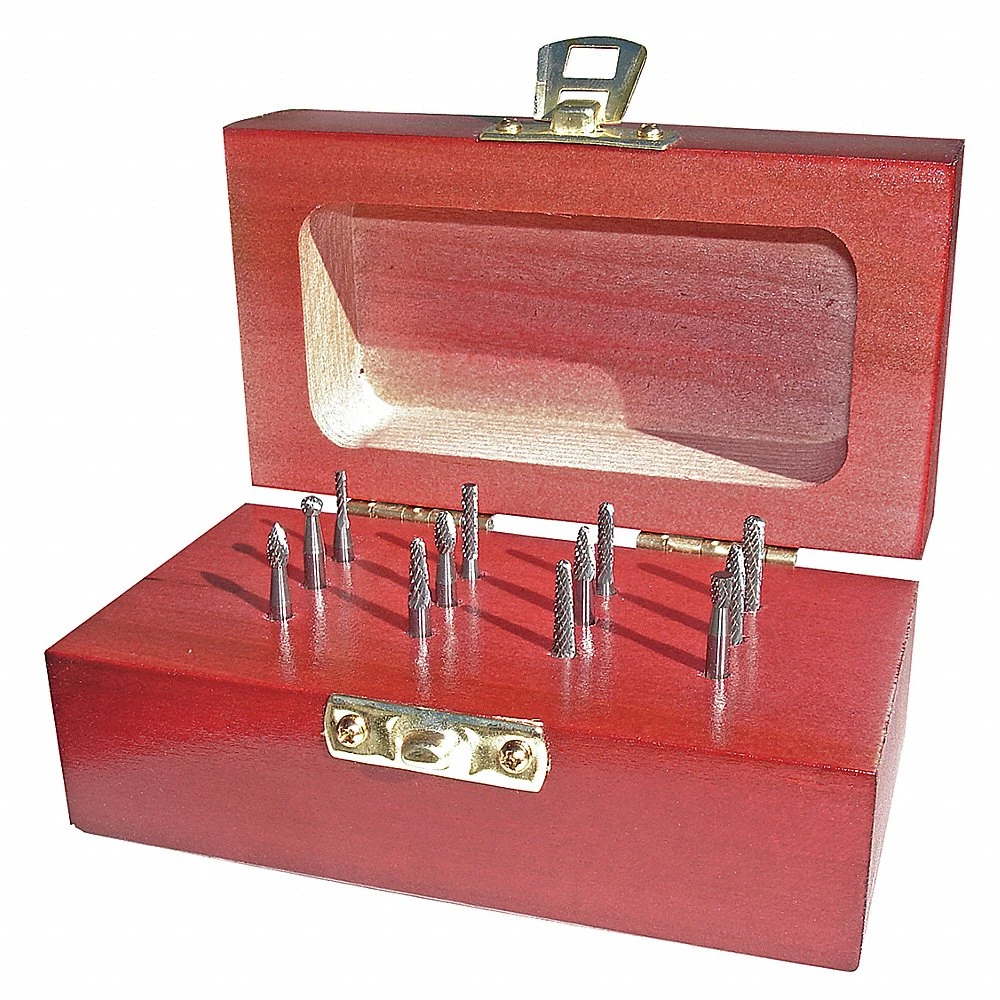 GRAINGER 310-110003 Carbide Bur Set, 1/8 Inch Shank Dia, Single Cut, 11 Pieces | CP8KLX 22XX50