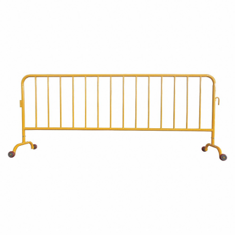 GRAINGER 31DW12 Crowd Control Barrier, 102 Inch Overall Lg, 40.5 Inch Overall Ht, Yellow | CQ3VPD