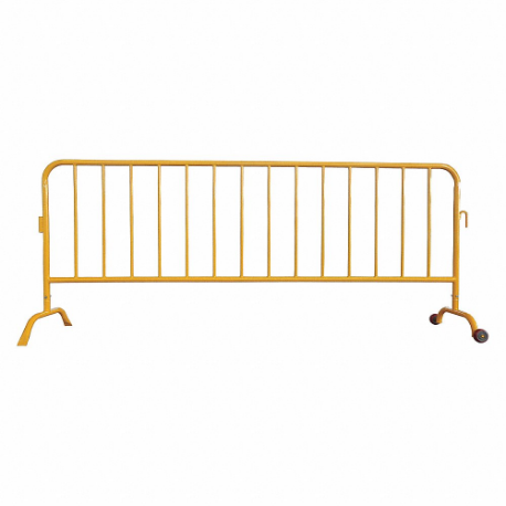 GRAINGER 31DW11 Crowd Control Barrier, 102 Inch Overall Lg, 40.5 Inch Overall Ht, Yellow | CQ3VNZ