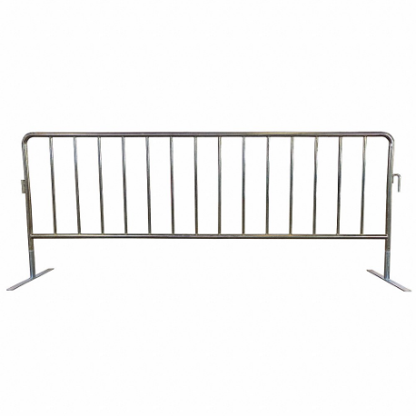 GRAINGER 31DW23 Crowd Control Barrier, 102 Inch Overall Lg, 40.5 Inch Overall Ht, Silver | CQ3VNU