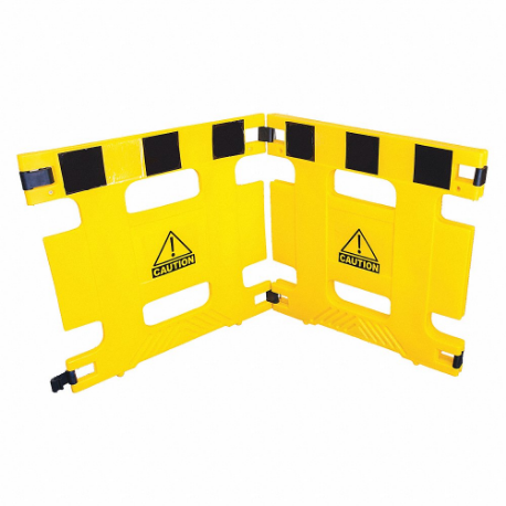 GRAINGER 3UTN8 Barricade, 6 ft Overall Length, 36 Inch Overall Height, Yellow | CQ3VNN